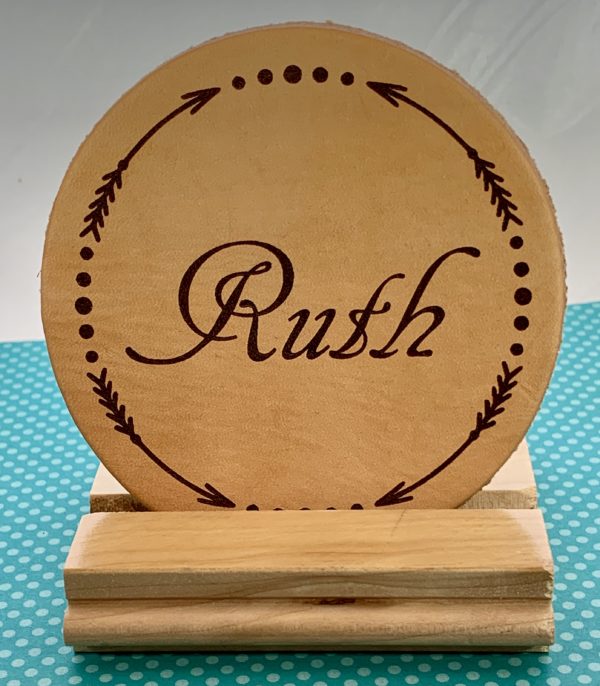 4" Leather Coaster - Image 3