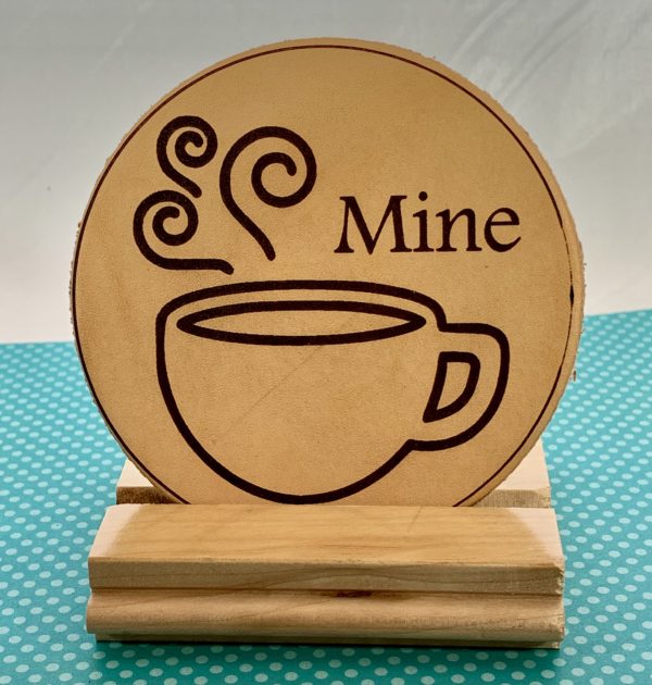 4" Leather Coaster - Image 2