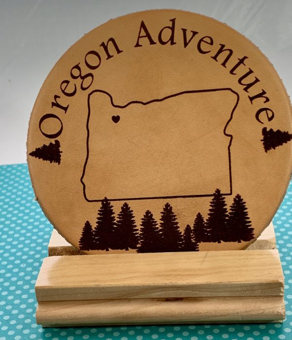 4" Leather Coaster
