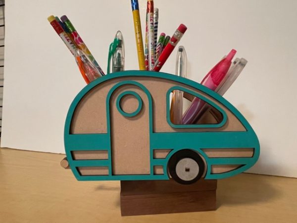 Retro Camper-Trailer Desktop Organizer Kit